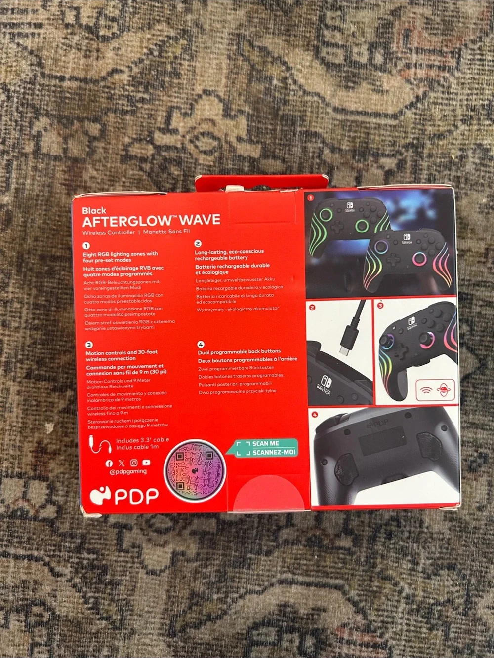 PDP Afterglow Wave Wireless Controller for Nintendo Switch
